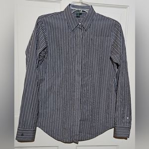 Lauren Ralph Lauren Women's Button-down Striped Shirt Size S Small
